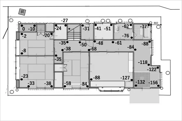 地盤ロック工法の施工事例Before