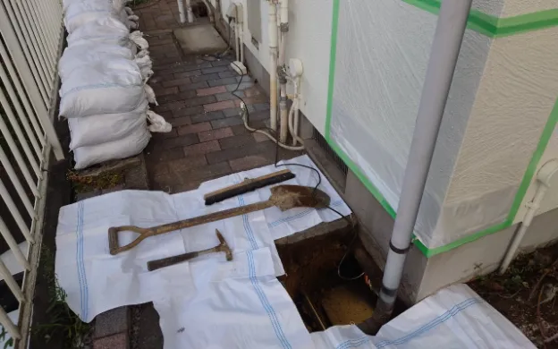 アンダーピーニングスーパー耐圧盤工法のギャラリー写真